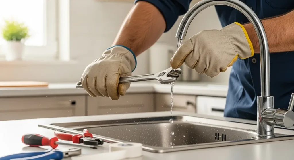 إصلاح تسرب الماء في الحنفية