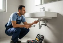 سباك مغربي يفحص أنابيب الماء تحت الحوض ثمن السباك بالمغرب