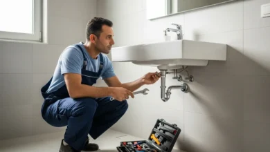 سباك مغربي يفحص أنابيب الماء تحت الحوض ثمن السباك بالمغرب