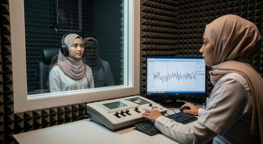 فحص السمع أوديوغرام في مركز طبي متخصص