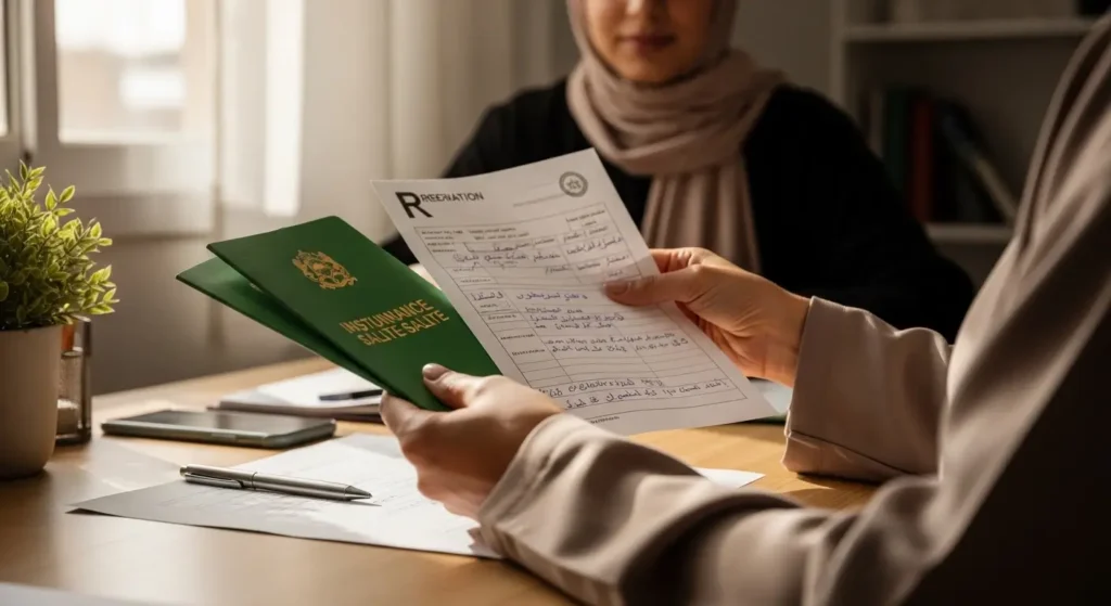 وثائق التأمين الصحي CNSS وصفة طبية للعلاج الطبيعي بالمغرب