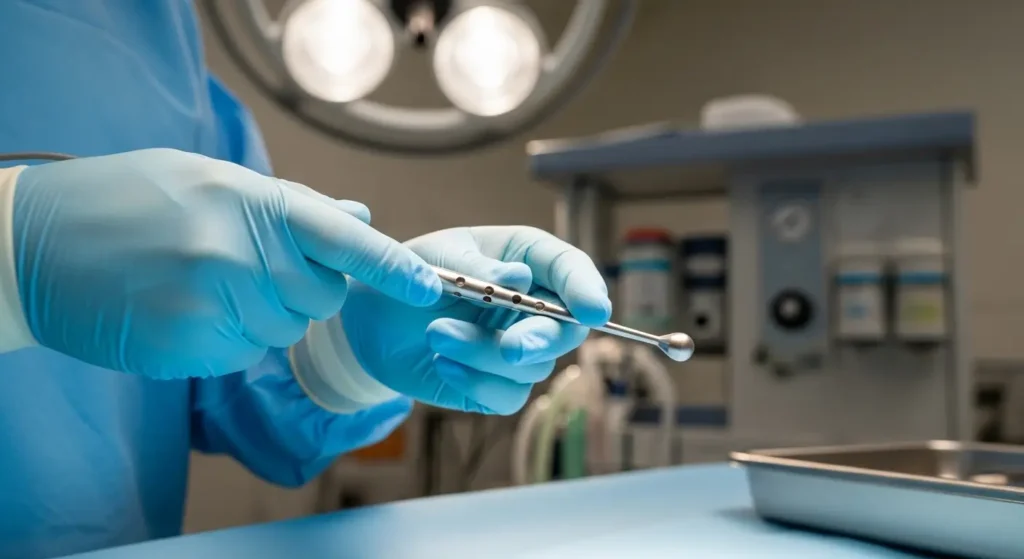 أدوات عملية شفط الدهون في غرفة العمليات