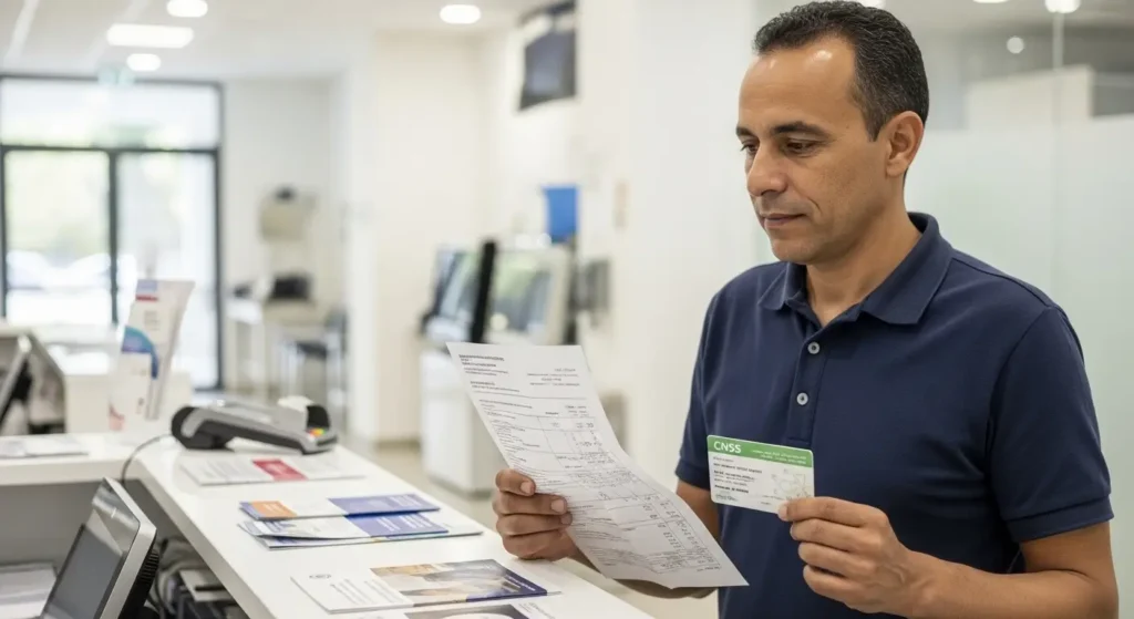 بطاقة التأمين الصحي CNSS لتغطية ثمن تحليل البول