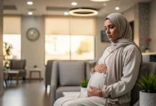ثمن الولادة القيصرية في المغرب - امرأة حامل مغربية في غرفة انتظار مصحة خاصة